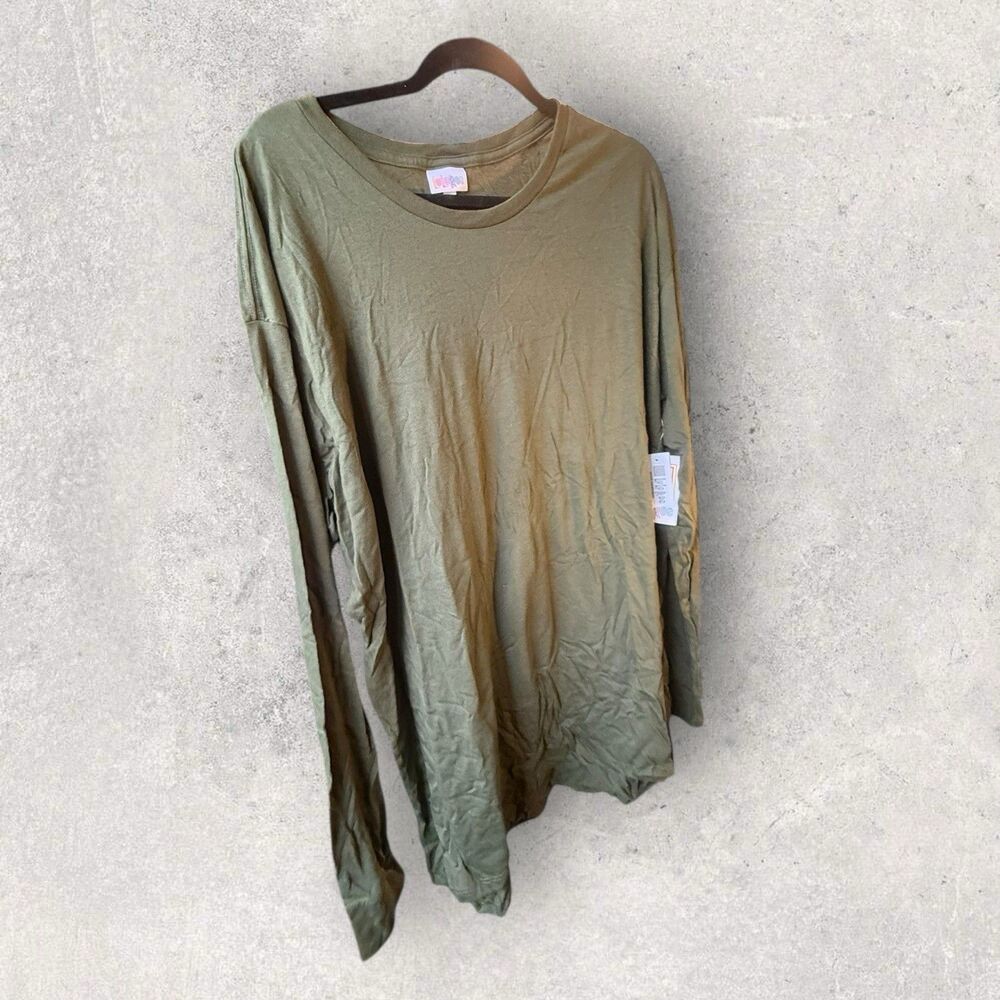 LulaRoe Hudson 3xL Long sleeves Solid Green  NWT HTF Unicorn